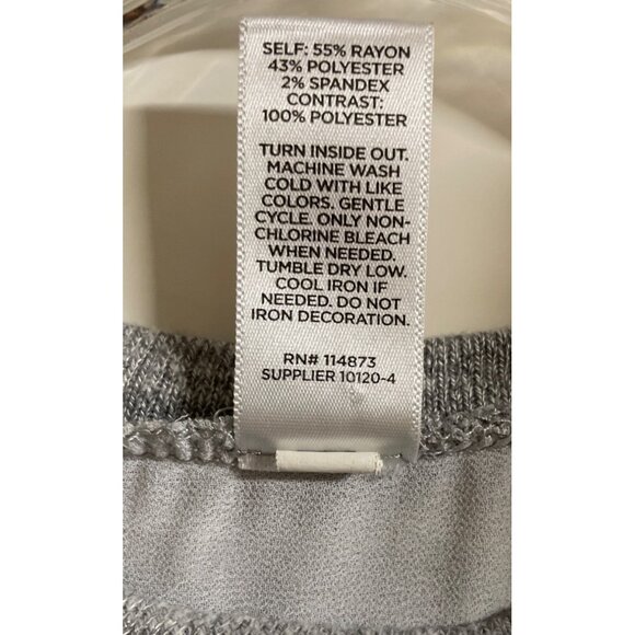 Total Girl Unicorn Sequin High-Low Gray T-Shirt M 10/12 - Picture 7 of 7